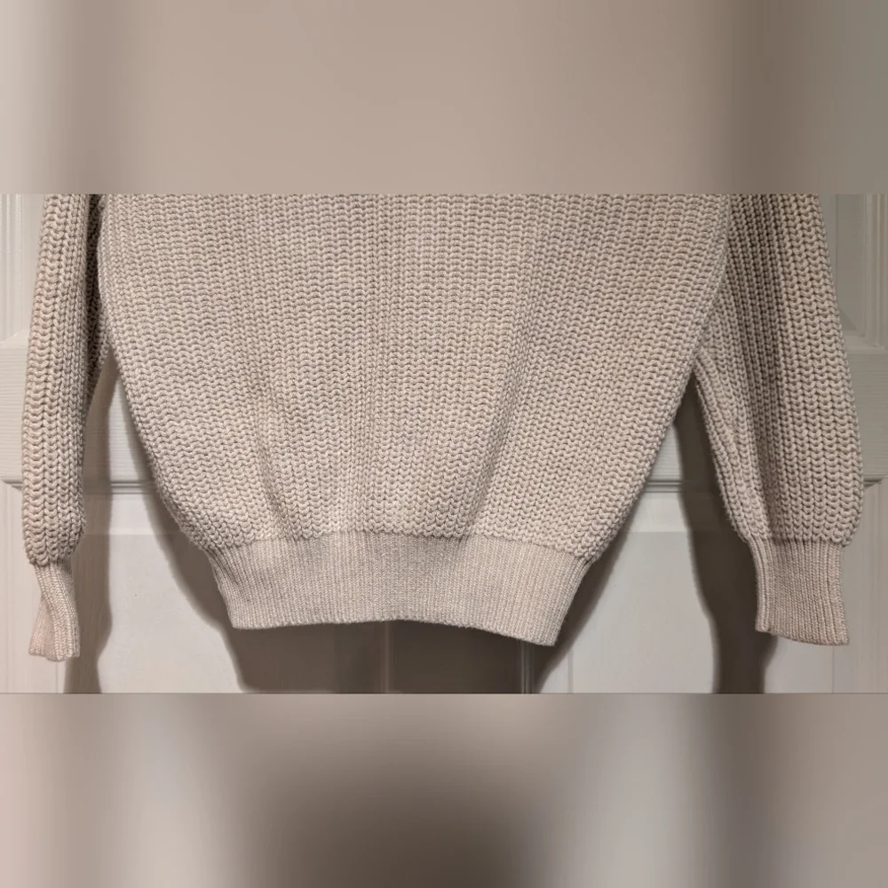 Gap NWT $55 Kids Shaker Stitch Beige Cardigan 100% Cotton Size Small 6-7 NEW! - Picture 7 of 13